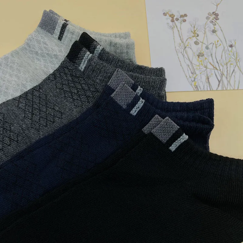 10pairs Men's Striped Basic Crew Socks