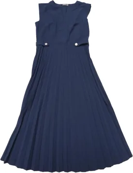 Allegra K Summer Dress for Women's 2024 Elegant Sleeveless V Neck A-Line Pleated Flowy Midi Dress