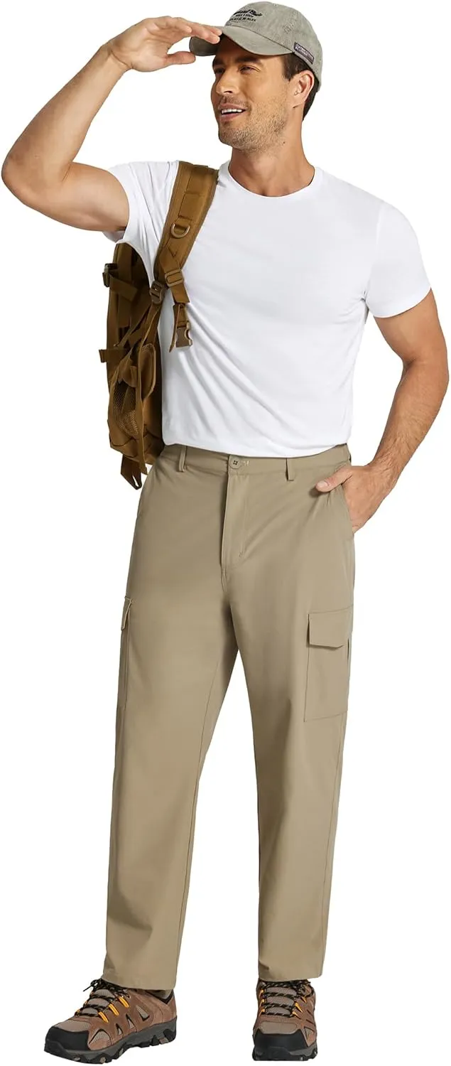 COOFANDY Men's Casual Pants Lightweight Hiking Cargo Pants Stretch Outdoor Work Pant with Multi Pockets