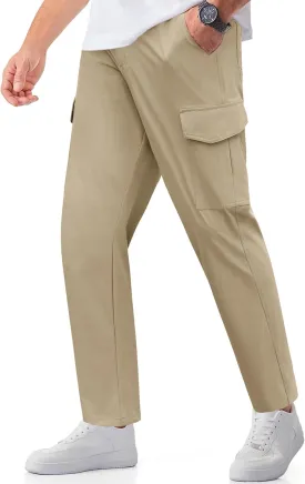 COOFANDY Men's Casual Pants Lightweight Hiking Cargo Pants Stretch Outdoor Work Pant with Multi Pockets