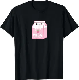 Japanese Strawberry Milk Pastel Kawaii Anime Aesthetic T-Shirt