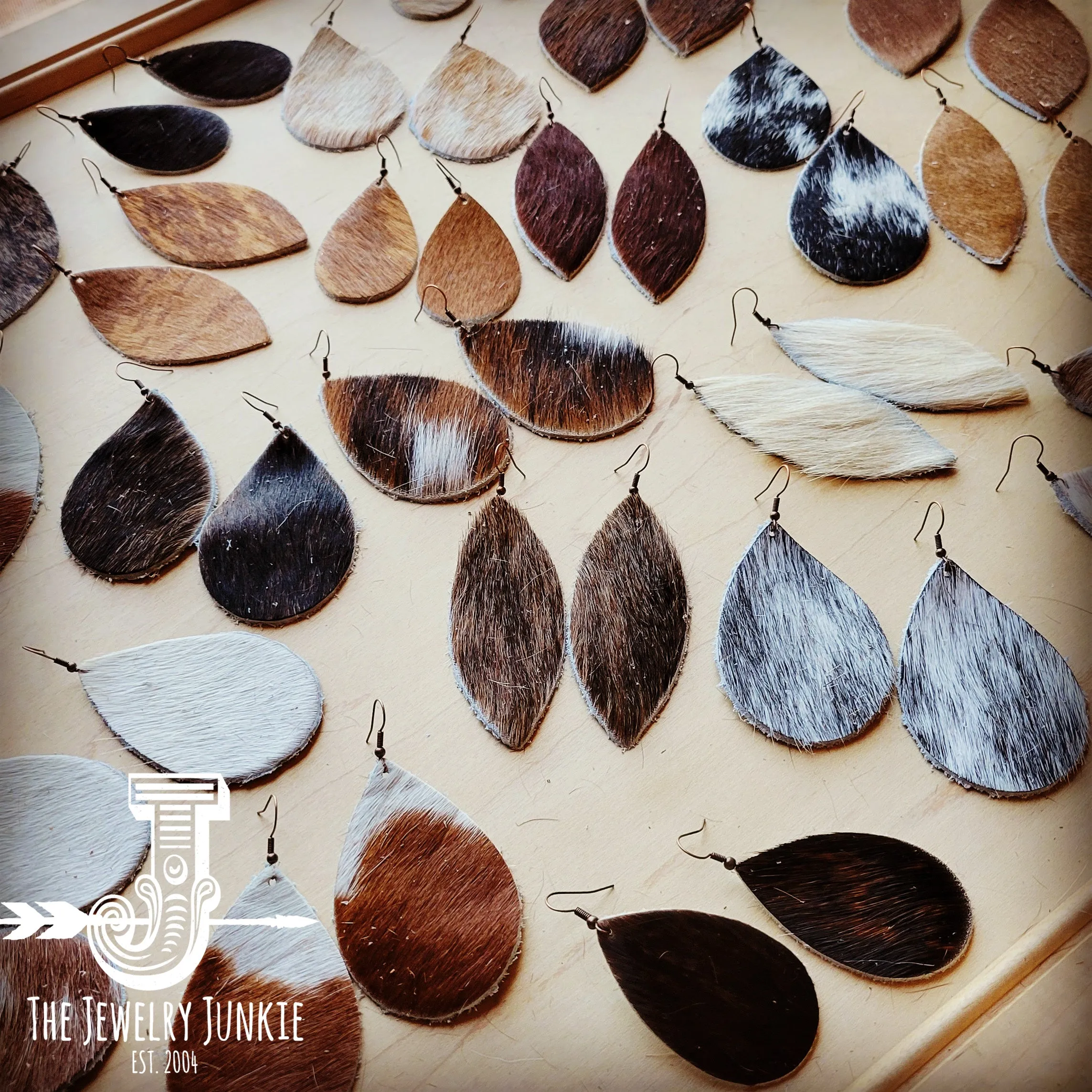 Leather Earring Starter Pack-Hair-On-Hide-30 Pairs 208m