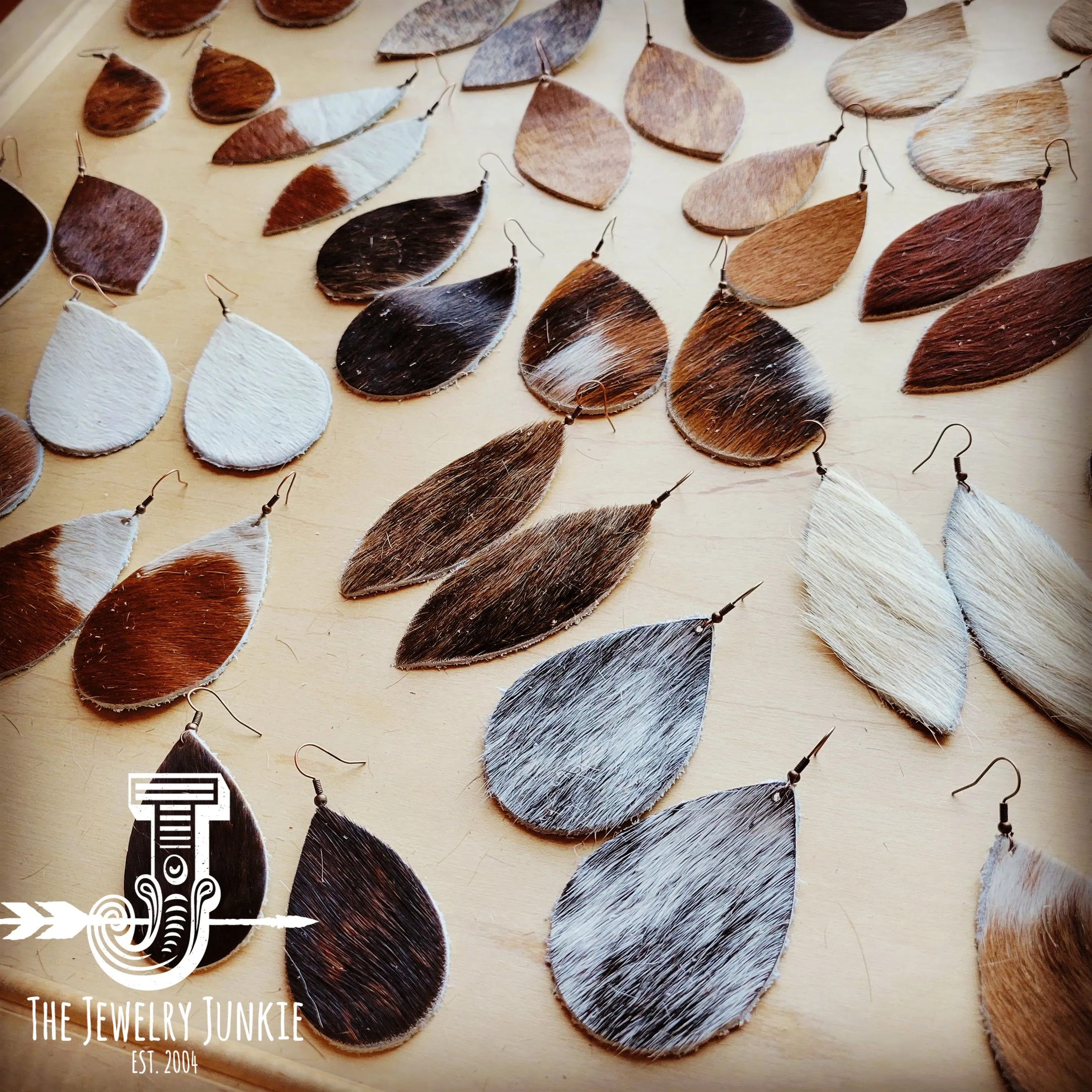 Leather Earring Starter Pack-Hair-On-Hide-30 Pairs 208m