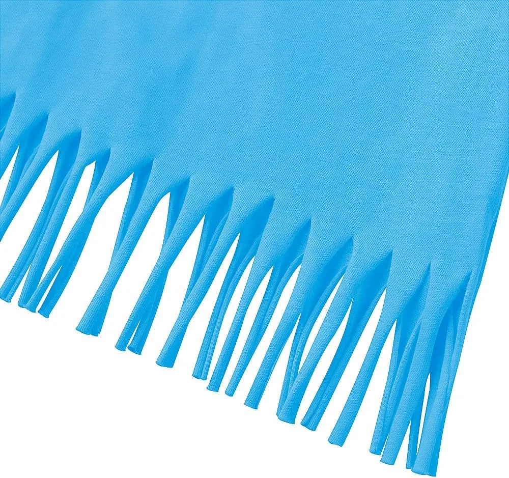 Noomelfish Girls Short Sleeve Fringe T-Shirts Soft Jersey Cotton Tee Tops (3-12 Years)