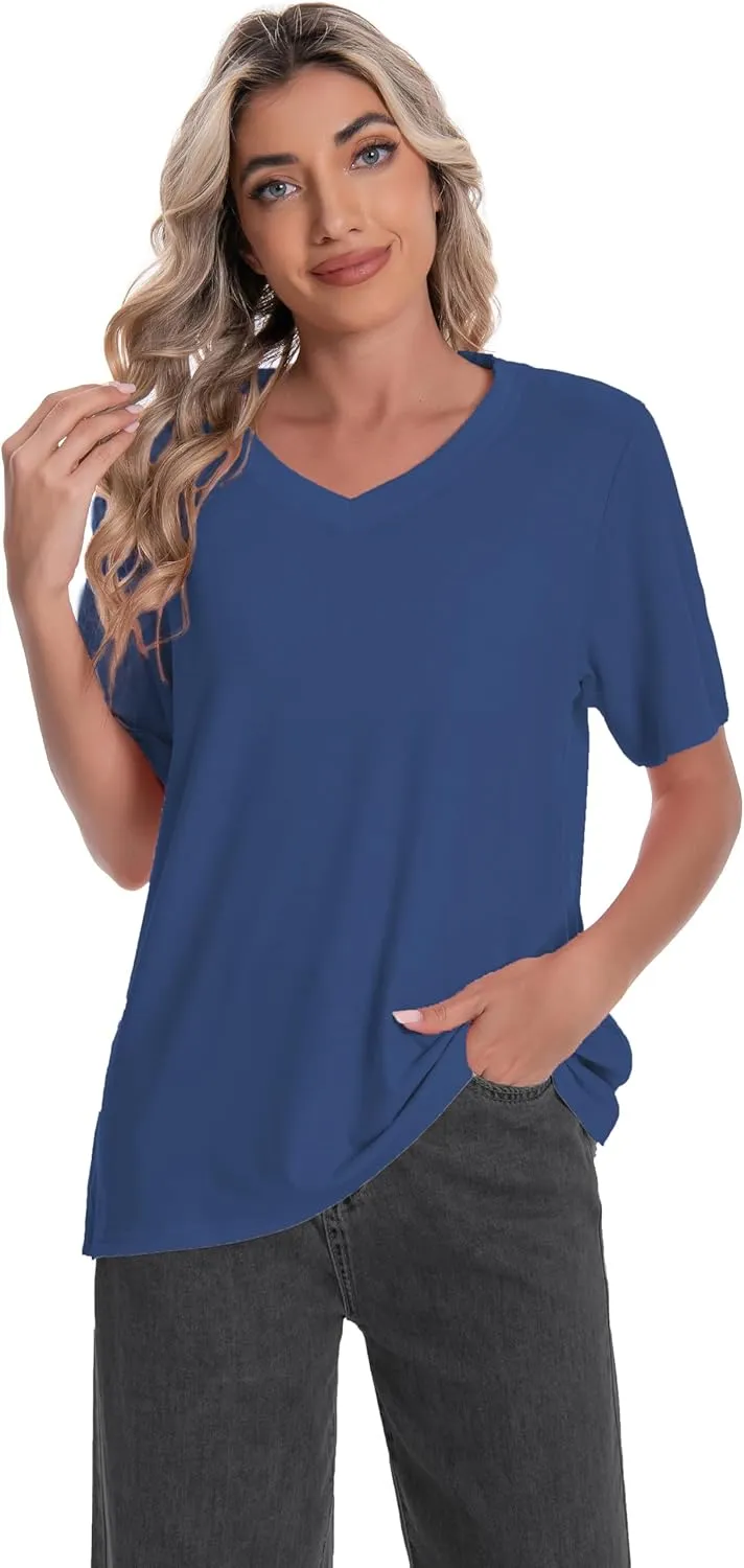 Post Shoulder Surgery Shirt for Women Short Sleeve V Neck Rotator Cuff Broken Arm Recovery Must Haves Clothing Comfy Shirts