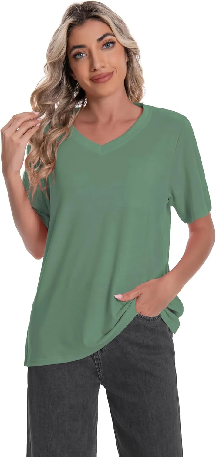 Post Shoulder Surgery Shirt for Women Short Sleeve V Neck Rotator Cuff Broken Arm Recovery Must Haves Clothing Comfy Shirts