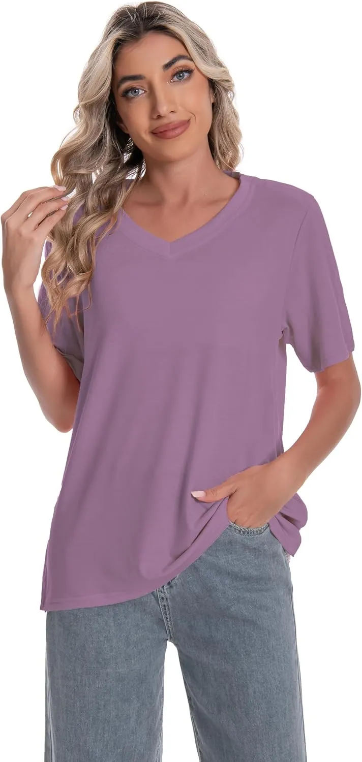 Post Shoulder Surgery Shirt for Women Short Sleeve V Neck Rotator Cuff Broken Arm Recovery Must Haves Clothing Comfy Shirts