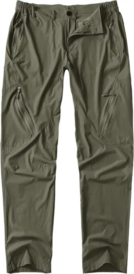 Postropaky Mens Hiking Quick Dry Lightweight Waterproof Fishing Pants Outdoor Travel Climbing Stretch Pants