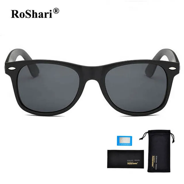 RoShari Vintage aviator sunglasses men polarized women Retro Rivet sunglass Driving Sun glasses for Men oculos de sol masculino