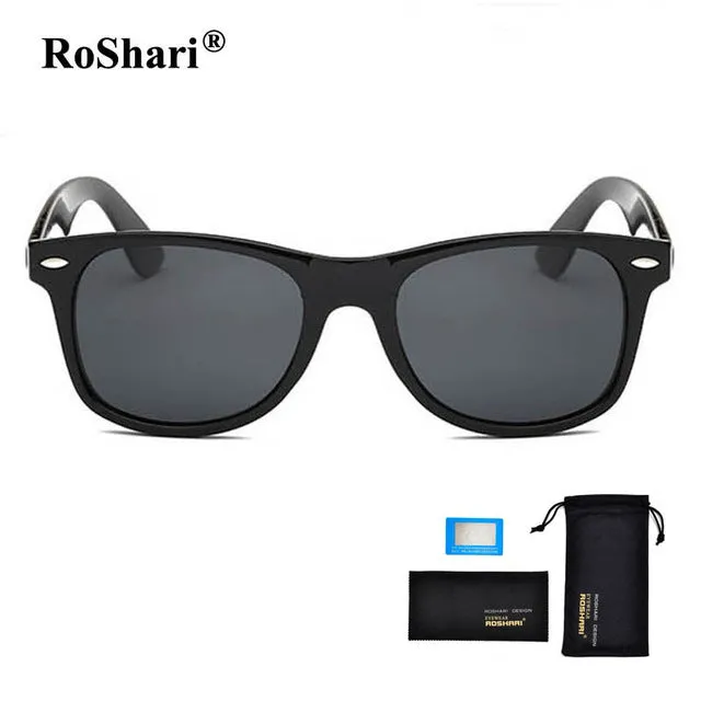 RoShari Vintage aviator sunglasses men polarized women Retro Rivet sunglass Driving Sun glasses for Men oculos de sol masculino