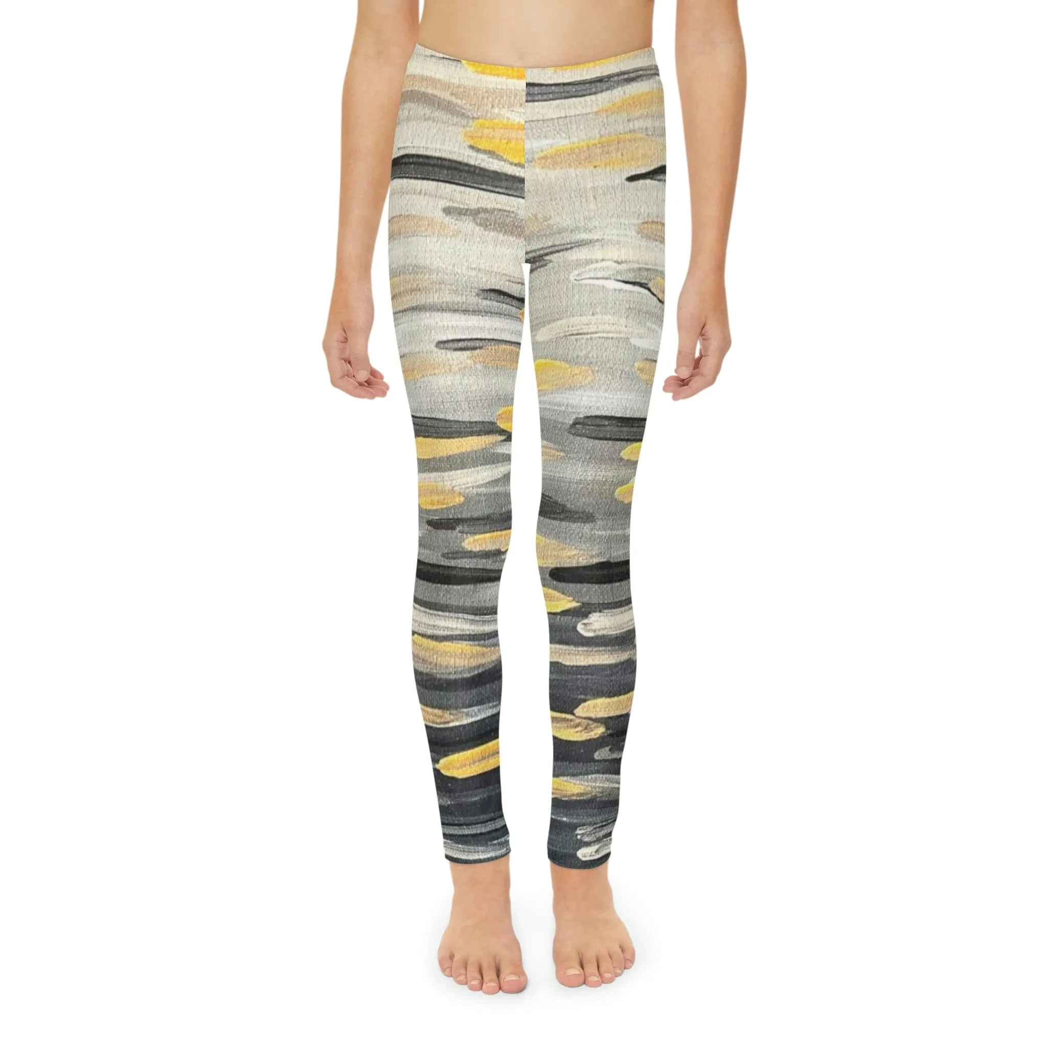 “The Zebra Brushstrokes”  Youth Full-Length Leggings