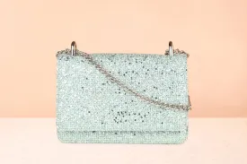 Women Multi Fancy Slip Embellished Box Clutch