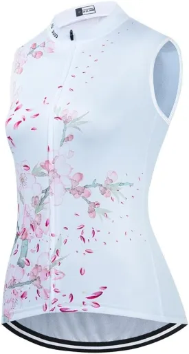 Women's Cycling Jersey Set Sleeveless Bike Shirts Cycling Vest Shorts Bicycle Clothing Short with Gel Padded