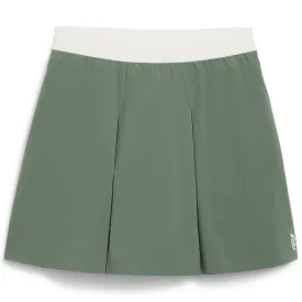X QGC Womens Pleated Skirt Deep Forest - SS24